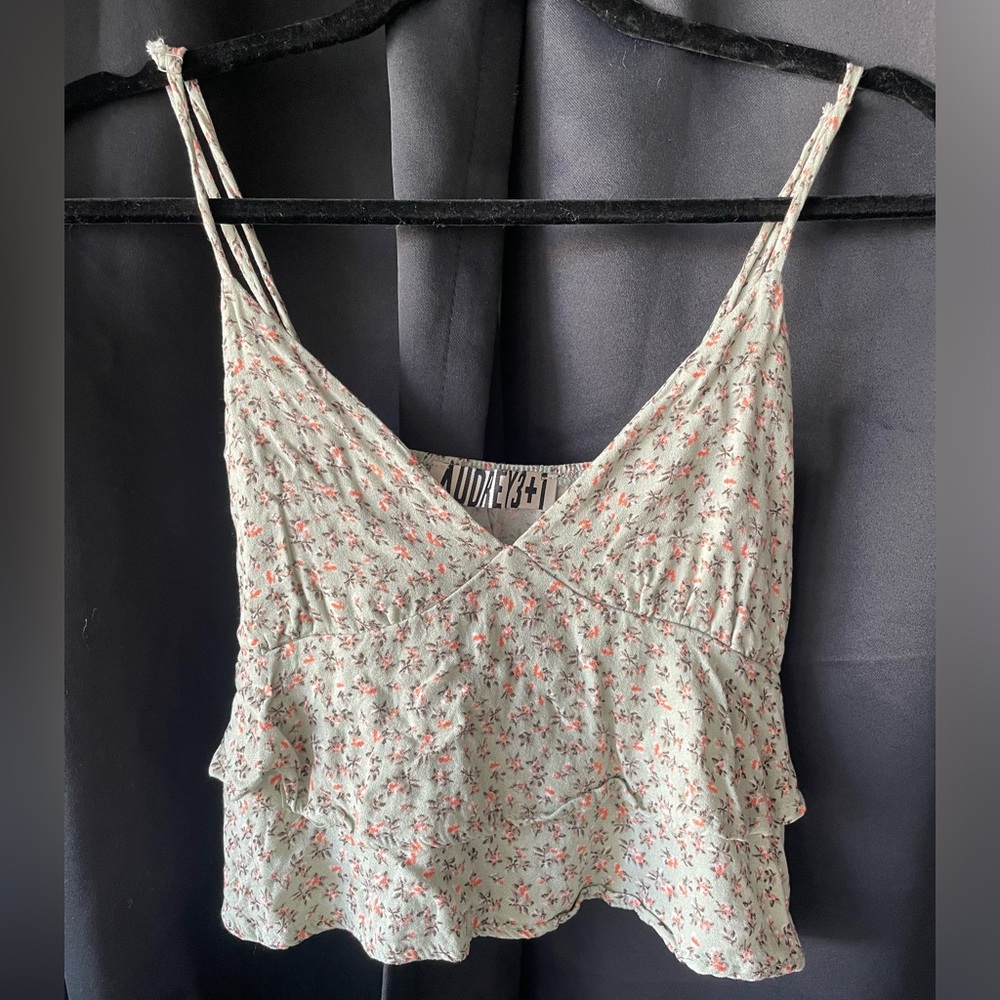 🎄Buy2Get1Free🎄Audrey 3+1 floral  tank